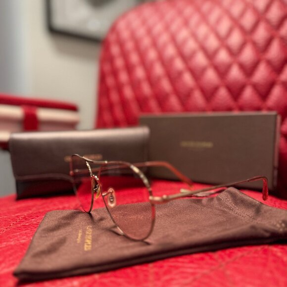 Oliver Peoples Rockmore Aviator – OV1218S‑0558 – Gold Frame & Pink‑Wash Lenses - Picture 2 of 4